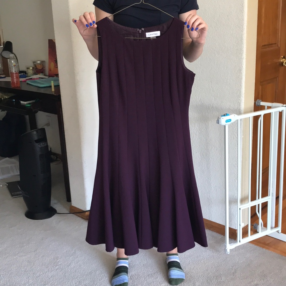 Calvin Klein 2P purple dress